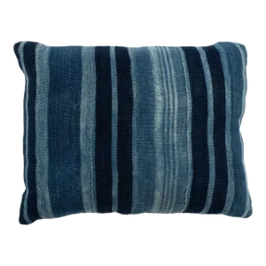 Rich Faded Indigo Stripe Cushion