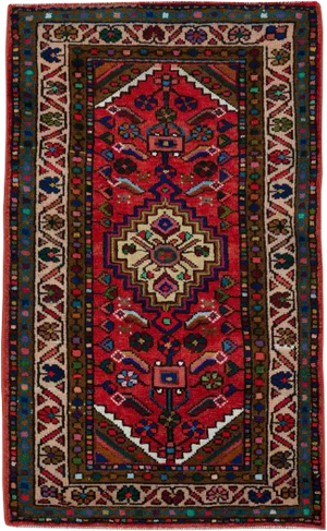 Vintage Persian Hamadan Rug – Size: 2' 3" X 3' 10"