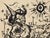 Black Walter Becker, Ink Drawing Menagerie, 1920, Ink and Handmade Paper For Sale - Image 8 of 13