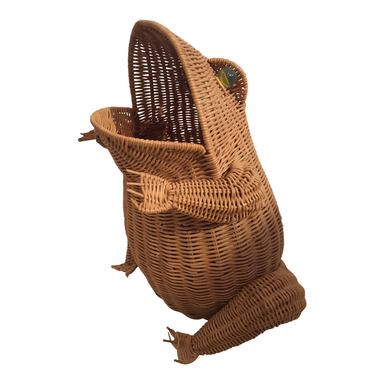 Vintage Wicker Frog Basket Chairish