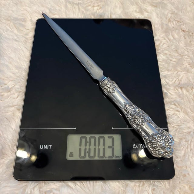 Rare Vintage Ralph Lauren Sterling Silver Ornamental Letter Opener For Sale - Image 9 of 10