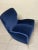 Vintage Lounge Chair in Blue Velvet, 1950s For Sale - Image 14 of 18