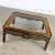 1980's Drexel Heritage Coffee Table Et Cetera Collection Chinoiserie Black & Gold Painted & Burl With Glass Insert For Sale - Image 6 of 14