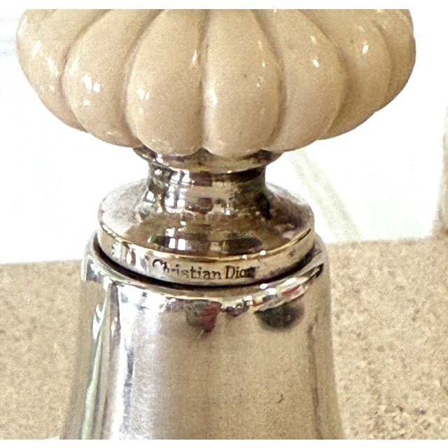 Dior Silverplate Candleholders For Sale - Image 9 of 12