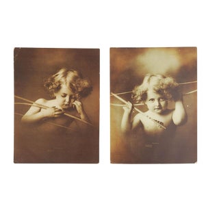 1890's Cupid Photogravure - a Pair For Sale