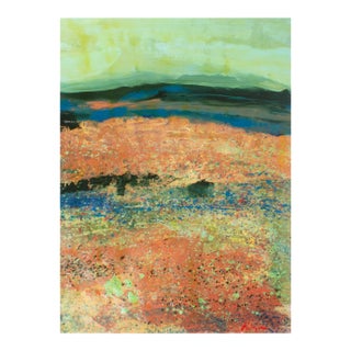 Signed 1980s Abstract Acrylic Landscape by Harry Hilson For Sale