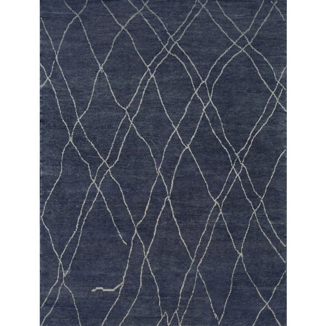 Textile Handwoven Moroccan Inspired Wool Rug For Sale - Image 7 of 7