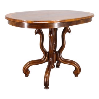 Czechoslovakian Bentwood Table with Walnut Top Finish, 1930s For Sale