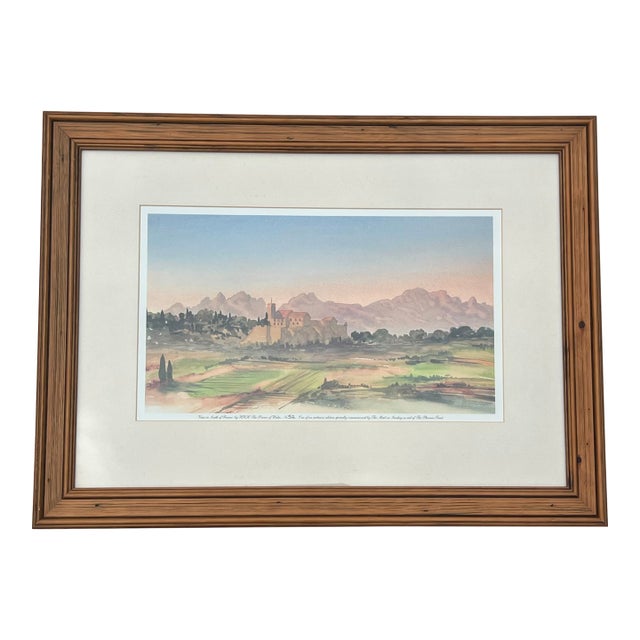 King Charles Watercolor Print - South of France For Sale