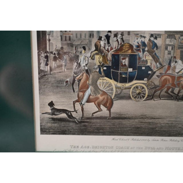 London Print Regent Street Hand Coloured Framed Art, 1930s For Sale - Image 3 of 10