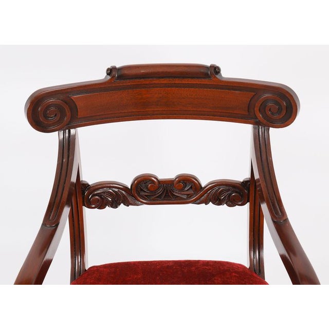 Antique 19th Century Regency Flame Mahogany High Dining Chairs, Set of 10 For Sale - Image 4 of 18