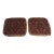 Pair of Vintage Feather-Filled Damask Chair Cushions With Fringe Trim For Sale