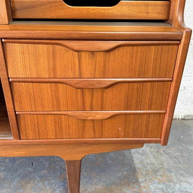Large Vintage Danish Modern Teak Credenza or Highboard, Circa 1960s Mid Century For Sale - Image 12 of 13
