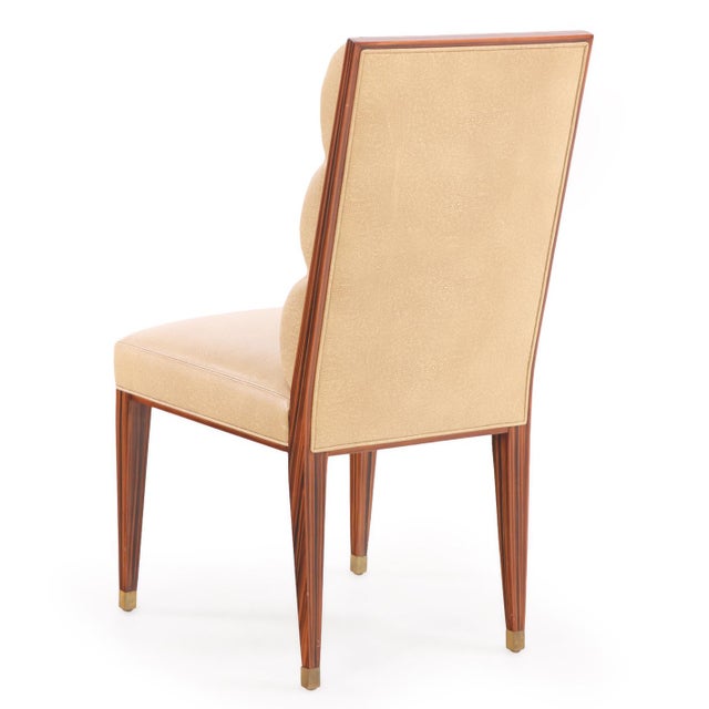 2000 - 2009 Eight Art Deco Ruhlmann Style Dining Chairs For Sale - Image 5 of 7
