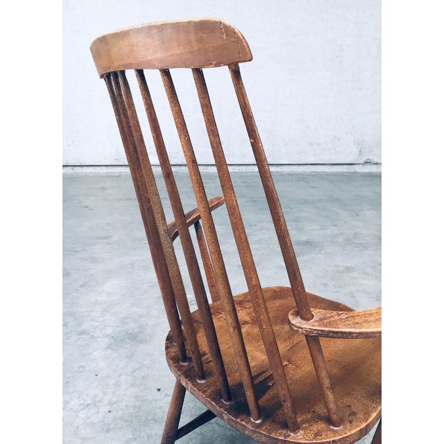 Oak Spindle Back Chairs, 1940s, Set of 4 For Sale - Image 16 of 18