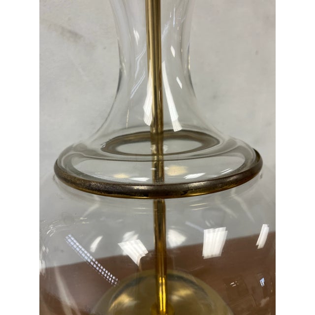 Hollywood Regency Chinoiserie Urn Lamps Clear Glass For Sale In New York - Image 6 of 8