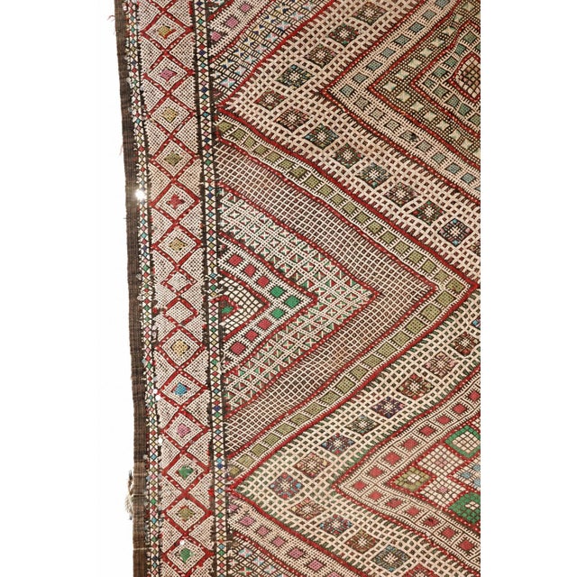 Vintage Moroccan Zemmour Hanbel Tribal Runner Rug, Circa 1960s For Sale - Image 11 of 17