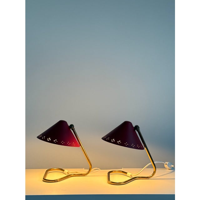 Metal Table Lamps attributed to Erik Wärnå for Gnosjö, 1940s, Set of 2 For Sale - Image 7 of 9