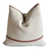 Zak + Fox Embroidered Baratillo Red Pillow With Down Insert For Sale