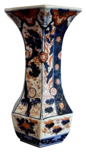 Antique Japanese Imari Hexagonal Shaped Vase, 1900