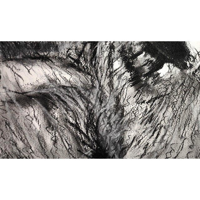 Black Susan Pomery Wilks, Flock of Sheep, Wales, Large Pastel & Charcoal Artwork, 1990s, Framed For Sale - Image 8 of 18