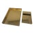 Modern Vintage Matte Brass Desk 2-Piece Organizer - A Set For Sale