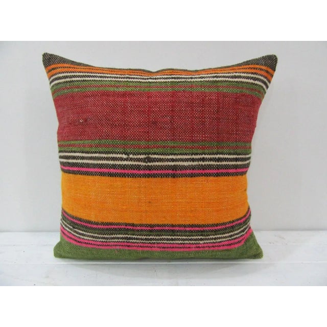 Handwoven Turkish Kilim Pillow Cover For Sale - Image 4 of 4