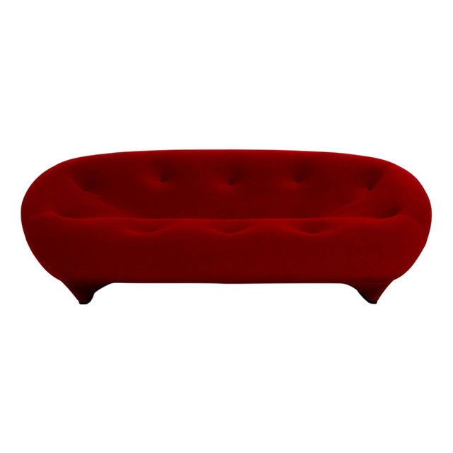 Ploum 2-Seater Sofa in Red Fabric from Ligne Roset For Sale