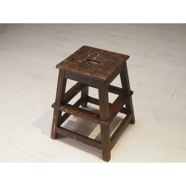 Artist stool, perfect to use as side chair/stool or pedestal with a gorgeous patina