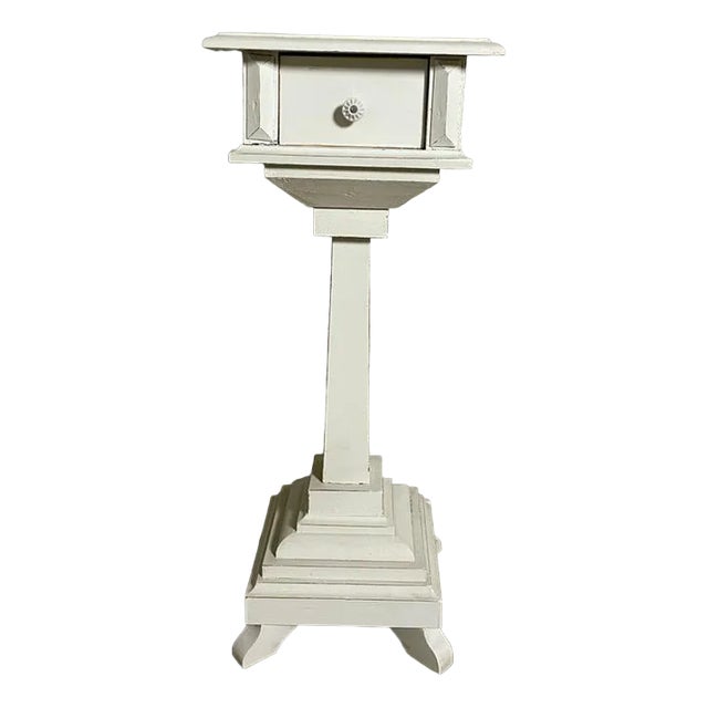 Vintage Side Table in Spruce For Sale