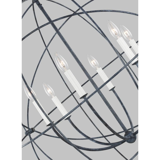 Chapman & Myers by Visual Comfort Studio Bayberry Large Pendant, Weathered Galvanized For Sale - Image 4 of 6