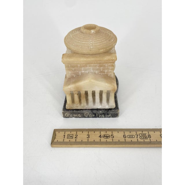 Hand-Carved Miniature Alabaster Model of the Pantheon in Rome, 1900 For Sale - Image 3 of 13