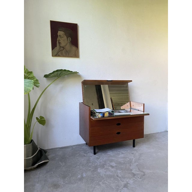 Dressing Table with Drawers by Joseph André Motte for Charron, 1960s For Sale - Image 6 of 18