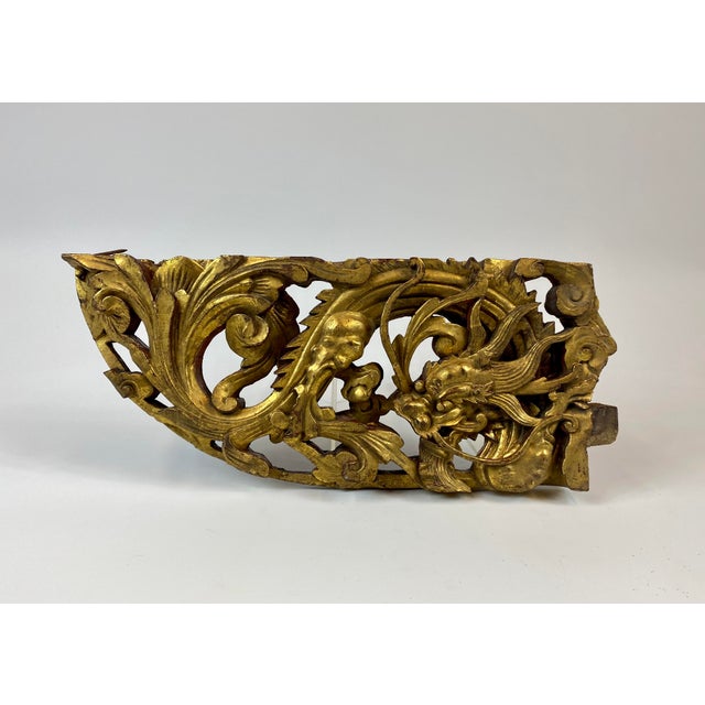 Mid 18th Century Dragon Wooden Temple Carving For Sale In San Francisco - Image 6 of 6