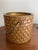 Vintage Mid Century Modern Woven Ice Bucket With Glass Liner & Brass Finish Lid. For Palm Beach Regency, British Colonial & Natural Decor. Heavy Pc. For Sale - Image 9 of 11