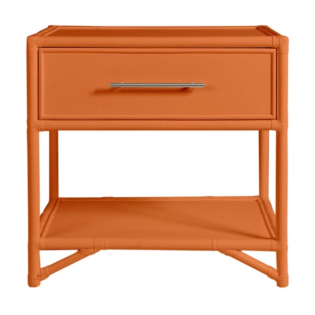 Olympia One-Drawer Nightstand in Citrus Orange For Sale In West Palm - Image 6 of 6