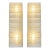 Elegant Italian Diamanté Murano Glass and Brass Flush Mount Wall Sconce Pair For Sale
