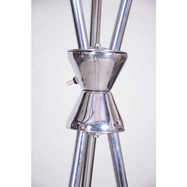 Mid-Century Modern Mid-Century Chrome-Plated Steel Floor Lamp attributed to Napako, 1950s For Sale - Image 3 of 9