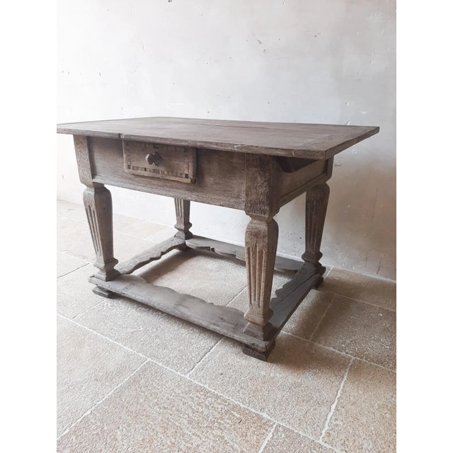 Mid-17th Century Dutch Oak Pay Table For Sale - Image 4 of 10