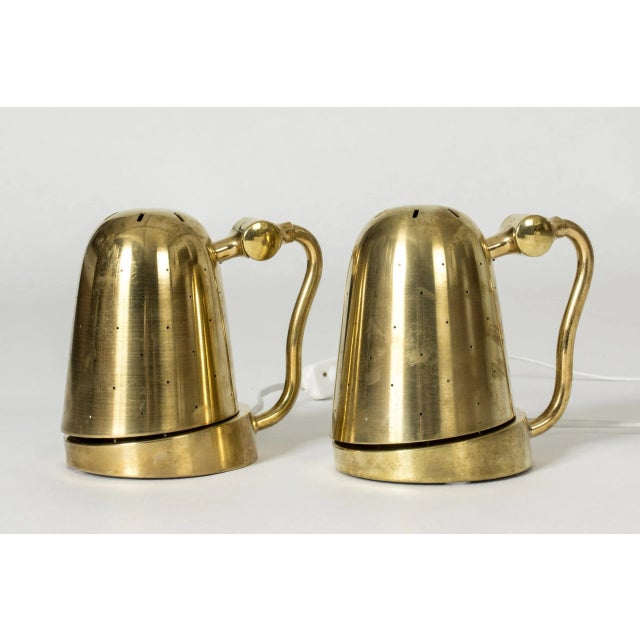 1950s Mid-Century Brass Table or Wall Lights from Boréns, 1950s, Set of 2 For Sale - Image 5 of 9
