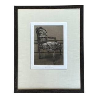 Framed Antique French Chair Print For Sale