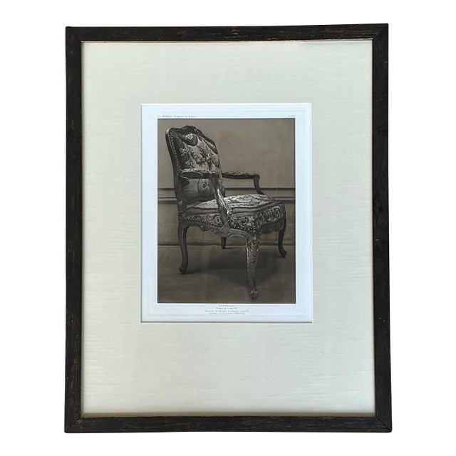 Framed Antique French Chair Print For Sale