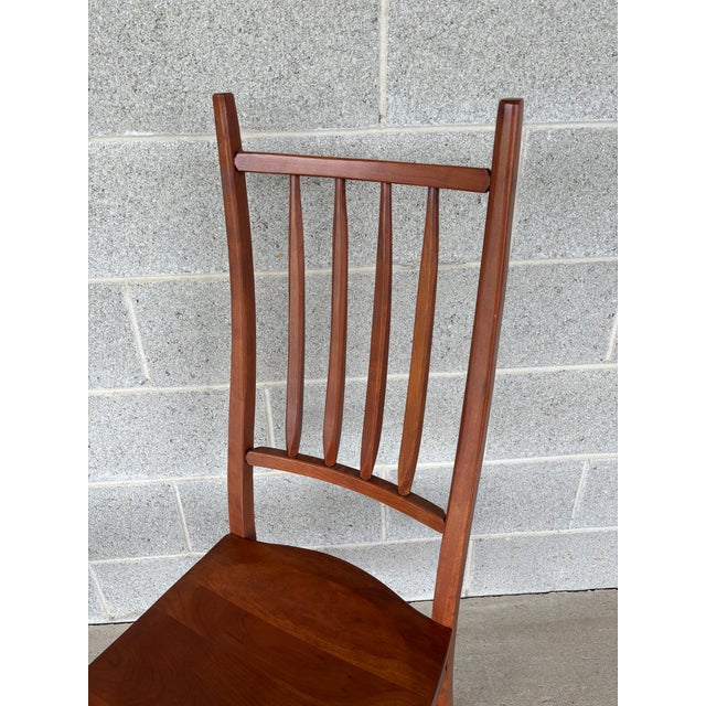 Wood Hunt Country Mission Style Cherry Side Chairs - A Pair For Sale - Image 7 of 11