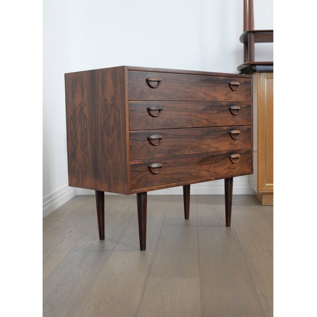1960s Kai Kristiansen Mid-Century Rosewood Four Drawer Chest, Denmark 1960 For Sale - Image 5 of 7