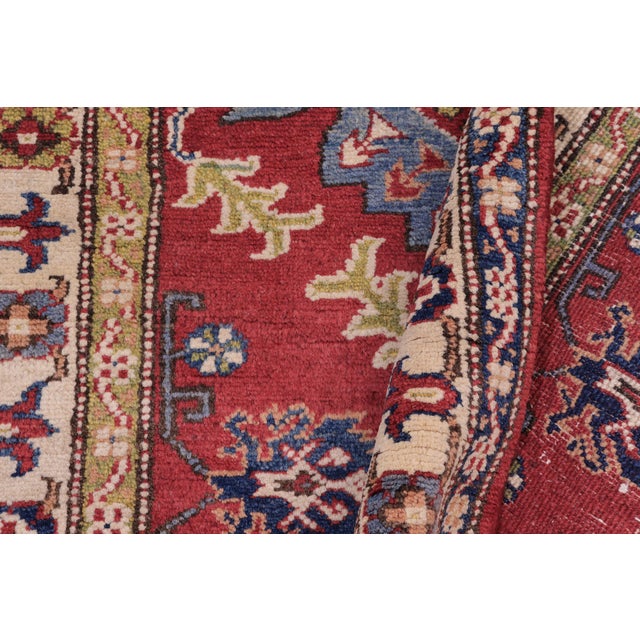 Textile Tribal Kazak Red/Beige Wool Rug - 2'11''x9'6'' For Sale - Image 7 of 10