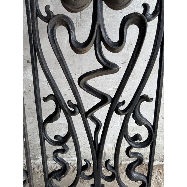 Vintage Wrought Iron Grilles Ornamental Scrollwork, Set of 2 For Sale - Image 6 of 9