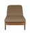 Modern Eclipse Outdoor Solid Teak Wood Sun Lounger - Light Brown Fabric For Sale - Image 3 of 9