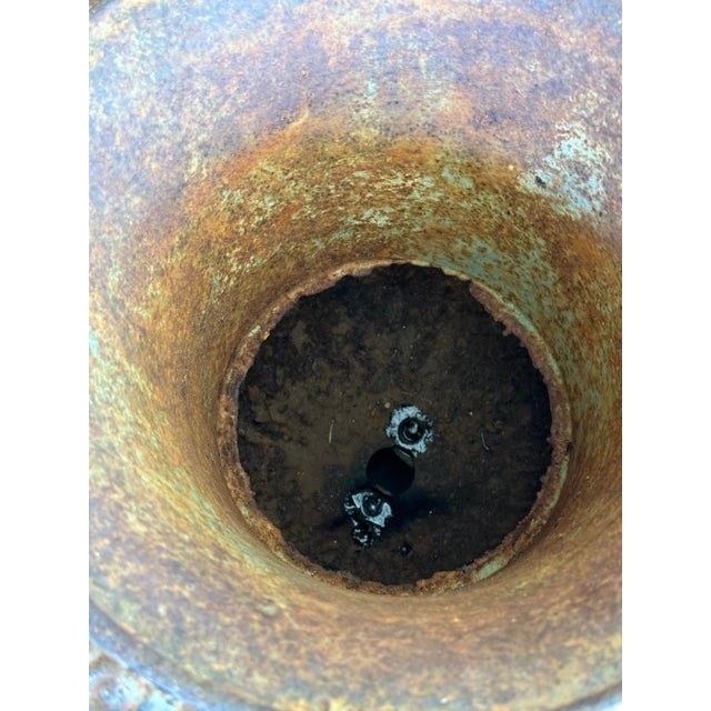 French Country Early 20th Century French Cast Iron Medici Urn Planters – Pair For Sale - Image 3 of 12