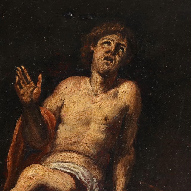 Italian Artist, Daniel in the Lions' Den, 19th Century, Oil on Board For Sale - Image 3 of 10