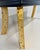 Italian Art Deco Bench with Zebrawood and Cherrywood Inlays and Gold Leaf Legs, 1980s For Sale - Image 9 of 13